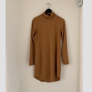 Long Sleeve Turtle Neck Mini Dress